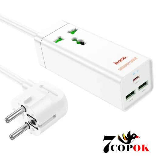 Сетевой фильтр HOCO AC9A White, купить в Украине