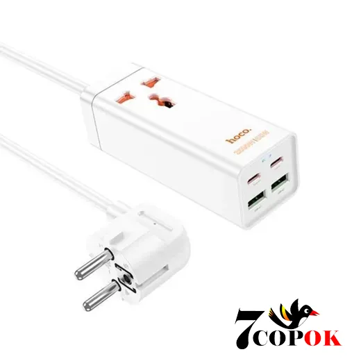 Сетевой фильтр HOCO AC10A White, купить в Украине