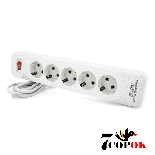 Сетевой фильтр Voltronic F25 5 розеток EU 2 м White, купить