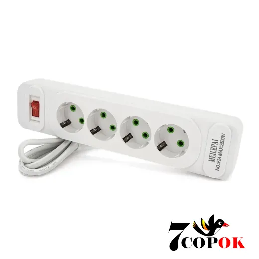 Сетевой фильтр Voltronic F24 4 розетки EU 2 м White, купить