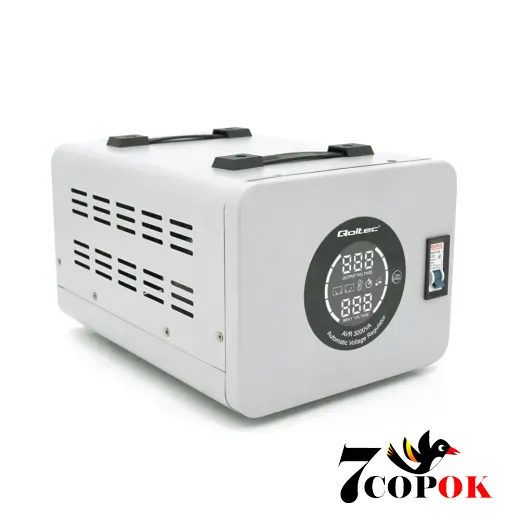Стабілізатор напруги Qoltec AVR-3000VA, 220 вольт 2.4 кВт, купити