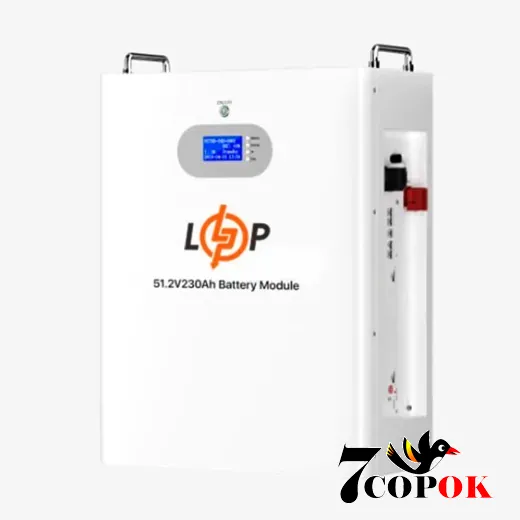 Акумулятор LogicPower LP LiFePO4 51,2V - 230 Ah (11776Wh) (Smart BMS 200A) с LCD AB RS485/CAN, літій-залізо-фосфатний