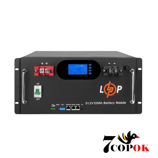 Аккумулятор для солнечных батарей LogicPower LP LiFePO4 51,2V - 120 Ah 6000Wh (Smart BMS 100A) с LCD RM AB RS485/CAN