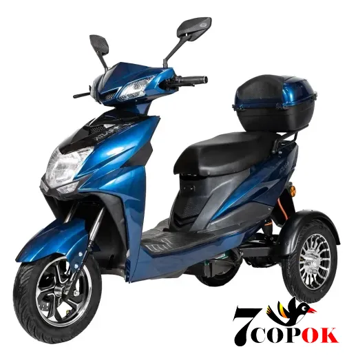 Електроскутер Atlas Falcon Trike 2000W Box Cyan Blue, 1.5 кВт, купити