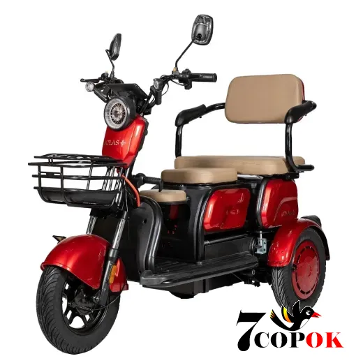 Электроскутер Atlas Elegant Trike 800W Red, 0.8 кВт, купить в Украине