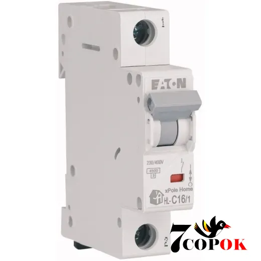 Автоматический выключатель Eaton HL-C16/1 4,5kA 1п 16A, купить в Украине