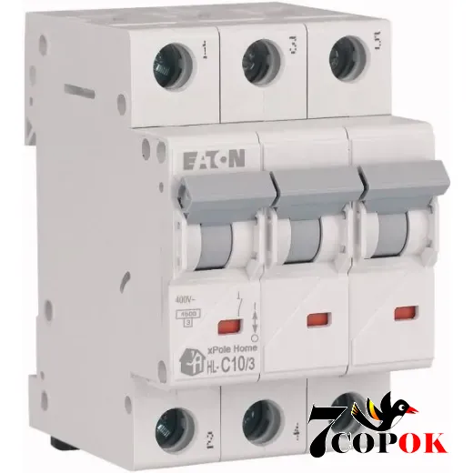 Автоматический выключатель Eaton HL-C10/3 4,5kA 3п 10A, купить в Украине