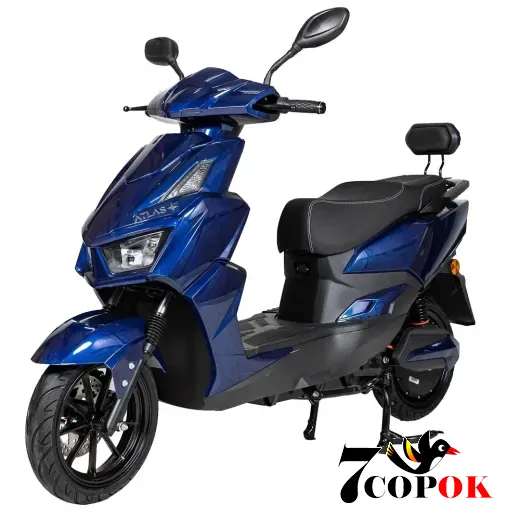 Електроскутер Atlas Tiger 2000W Cyan Blue, 2 кВт, купити в Україні
