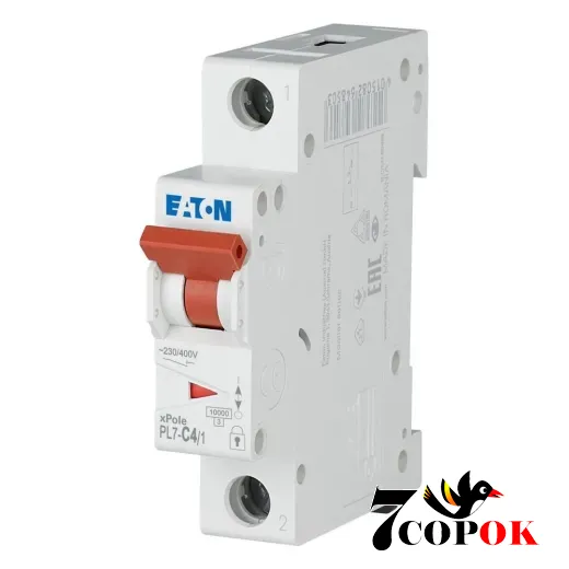 Автоматический выключатель Eaton PL6-C4/1 6kA 1п 4A, купить в Украине
