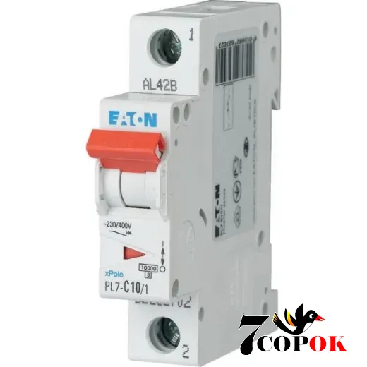 Автоматический выключатель Eaton PL7-C10/1 10kA 1п 10A, купить в Украине