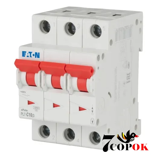 Автоматический выключатель Eaton PL7-C10/3 10kA 3п 10A, купить в Украине