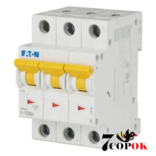 Автоматический выключатель Eaton PL7-C25/3 10kA 3п 25A, купить в Украине