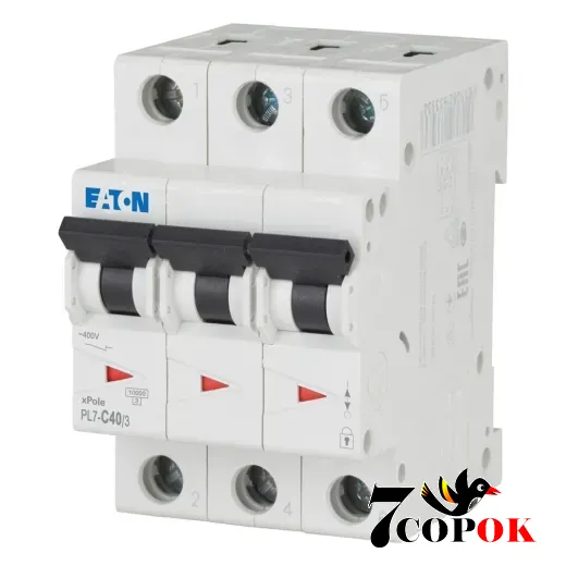 Автоматичний вимикач Eaton PL7-C40/3 10kA 3п 40A, купити в Україні