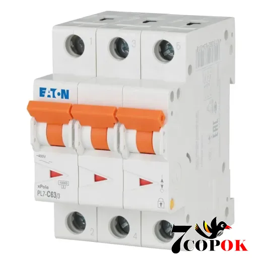 Автоматический выключатель Eaton PL7-C63/3 10kA 3п 63A, купить в Украине