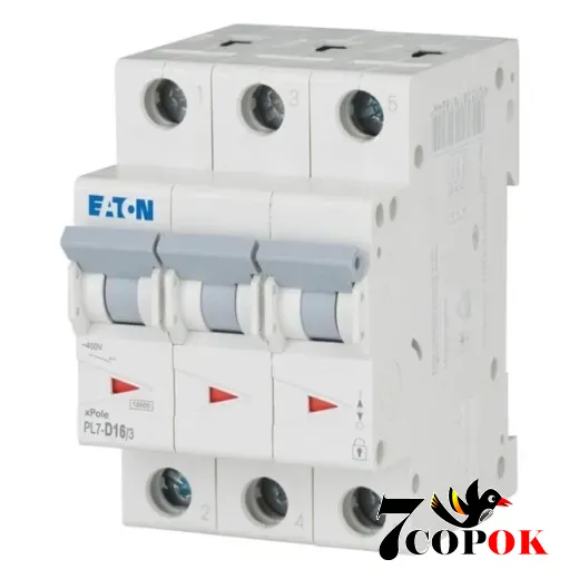 Автоматический выключатель Eaton PL7-D16/3 10kA 3п 16A, купить в Украине