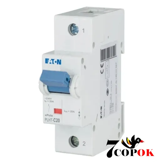 Автоматический выключатель Eaton PLHT-C20/1 25kA 1п 20A, купить в Украине