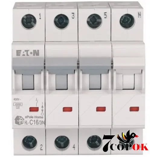 Автоматический выключатель Eaton HL-C16/3N 4,5kA 3п 16A, купить в Украине