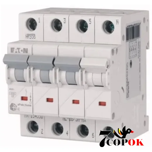 Автоматичний вимикач Eaton HL-C40/3N 4,5kA 3п 40A, купити в Україні