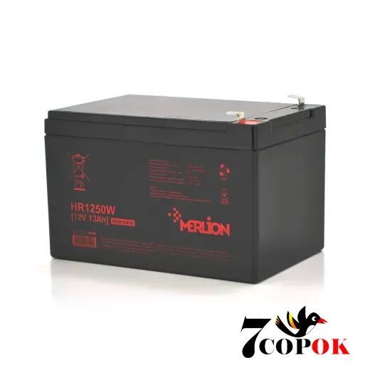 Акумуляторна батарея MERLION HR1250W, 12V 13Ah Black ( 152 х 99 х 95 (100) ), Q6, купити