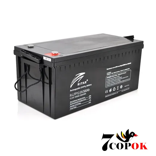 Акумулятор Ritar LiFePO4 12,8V 300Ah 3840Wh, літій-залізо-фосфатний