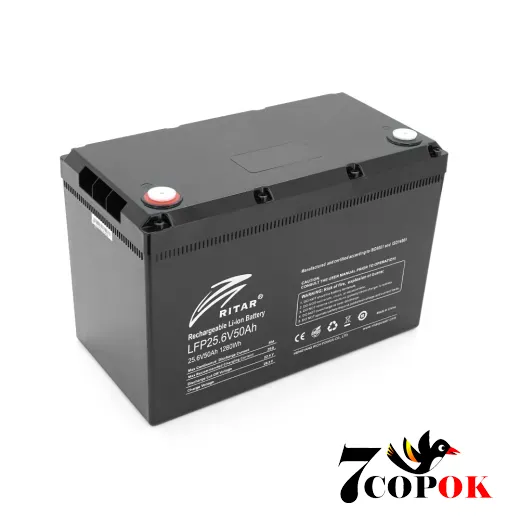 Акумуляторна батарея Ritar LiFePO4 25.6V 50Ah BMS25A@8S (330 x172 х 214) Q1, купити в Україні