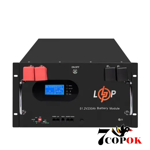 Аккумулятор для солнечных батарей LogicPower LP LiFePO4 51,2V - 230 Ah (11776Wh) (Smart BMS 200A) с LCD RM AB RS485/CAN