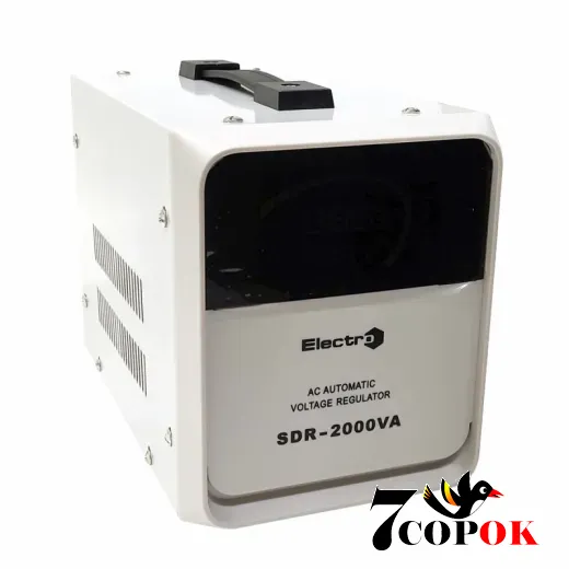 Стабилизатор напряжения ElectrO SDR-2000 white, 220 вольт 1.6 кВт, купить