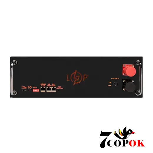 Аккумулятор для солнечных батарей LogicPower LP LiFePO4 51,2V - 100 Ah (5120Wh) (BMS SP 100A/50А) RM RS485/CAN LCD BL