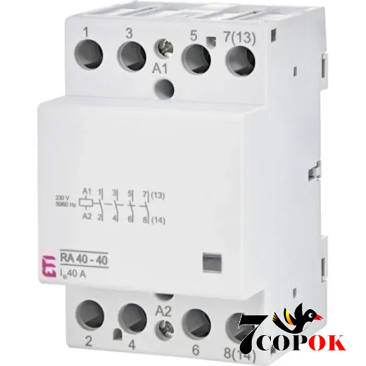 Контактор 40А ETI RA 40-40 230V AC, купити в Україні