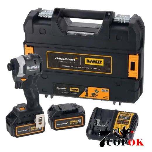 Шуруповёрт аккумуляторный McLaren F1 TEAM LIMITED EDITION DeWALT DCF85MP2T