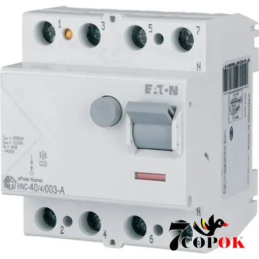 Дифференциальное реле Eaton 4п 40A HNC-40/4/003-A 30mA УЗО 40А, купить