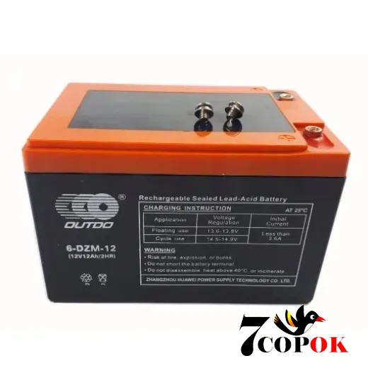 Акумулятор OUTDO 6-DZM-12, 12V 12Ah, AGM (150 х 100 х 96), Q4, AGM свинцево-кислотний тяговий