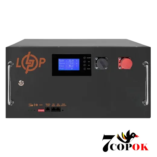 Аккумулятор для солнечных батарей LogicPower LP LiFePO4 51,2V - 160 Ah (8192Wh) (BMS SP 150A/100А) RM RS485/CAN LCD BL