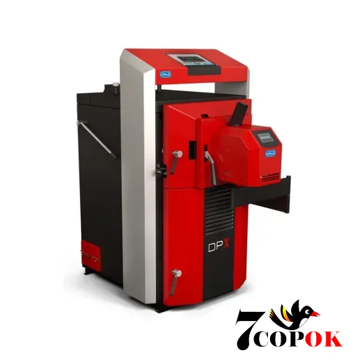 Котел для опалення Attack DPX 50 COMBI PELLET (50 кВт) на дровах, пелетах + бункер 500л + шнек