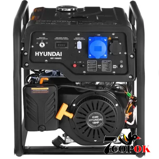 Портативный генератор бензиновый Hyundai HHY 10000 FE, 7.5 кВт, купить