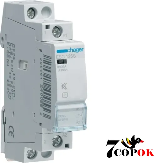 Контактор 25А Hager 25A, 1НВ, 230В (ESC125S), купити в Україні