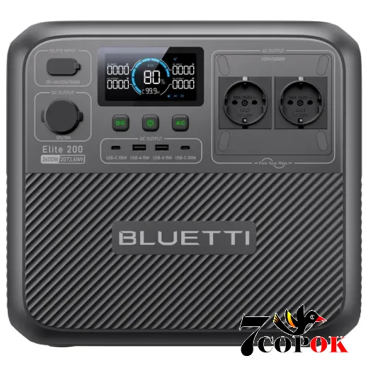 Портативна зарядна станція для дому Bluetti Elite 200 V2 2073.6Wh 576000mAh 2600W (2.6 кВт)