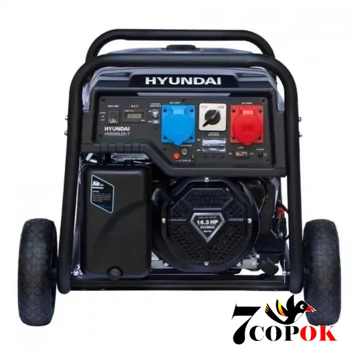 Генератор бензиновый Hyundai HY 10100LEK -T, 8.0 кВт, купить