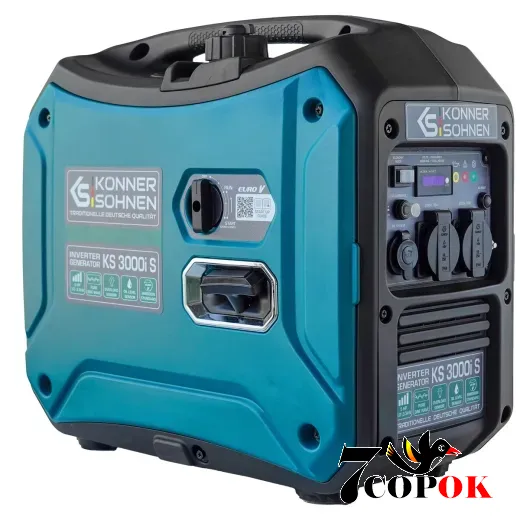 Инверторный генератор бензиновый Konner&Sohnen KS 3000i S, 3.0 кВт