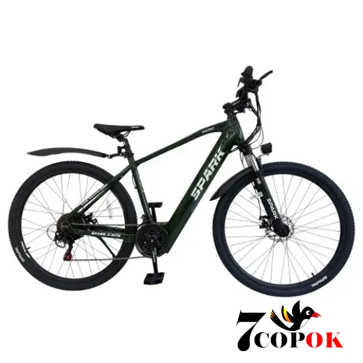 Електровелосипед SPARK E-MTB GHOST 17 (темно-зелений), 500 Вт., 35 км/год, купити в Україні