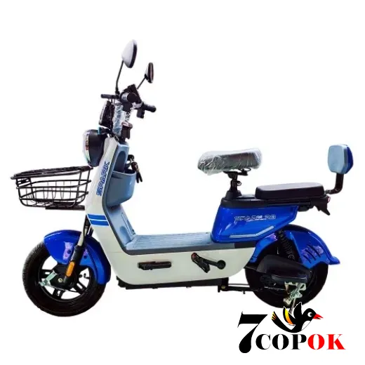 Электровелосипед SPARK R9 14 (белый с синим), 800 Вт., 40 км/ч, купить в Украине