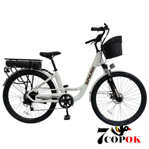 Электровелосипед SPARK E-CITY COMFORT 18 (светло-серый), 500 Вт., 35 км/ч, купить в Украине