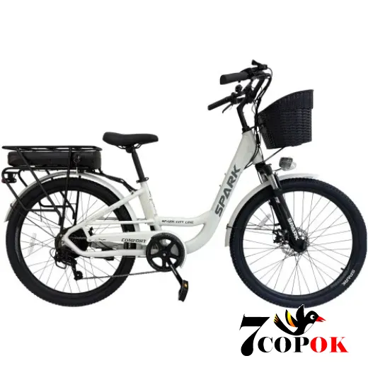 Электровелосипед SPARK E-CITY COMFORT 17 (светло-серый), 500 Вт., 35 км/ч, купить в Украине