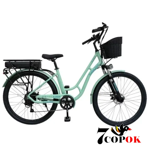 Електровелосипед SPARK E-CITY LITE 18 (м&amp;#39;ятний), 500 Вт., 35 км/год, купити в Україні