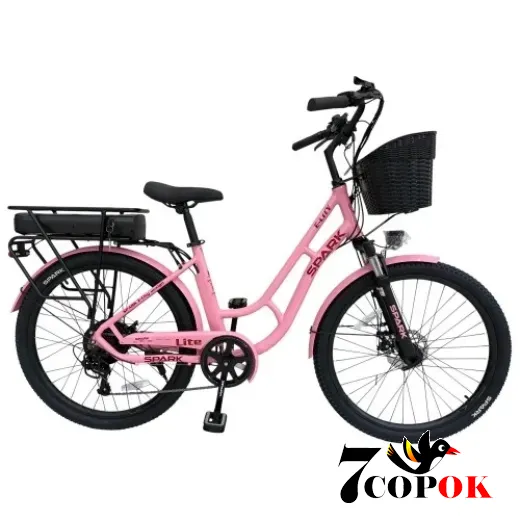 Электровелосипед SPARK E-CITY LITE 17 (малиновый), 500 Вт., 35 км/ч, купить в Украине