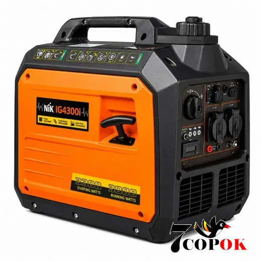 Инверторный генератор бензиновый NiK IG4300i, 3.2 кВт, купить