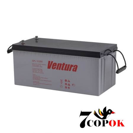 Акумулятор Ventura GPL 12-200, AGM свинцево-кислотний, купити
