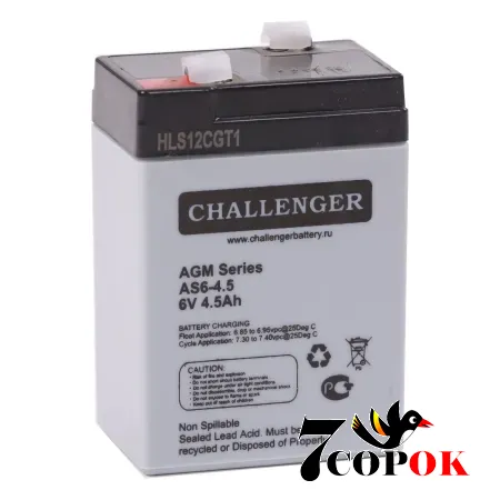 Аккумулятор Challenger AS6-4.5, AGM свинцово-кислотный, купить