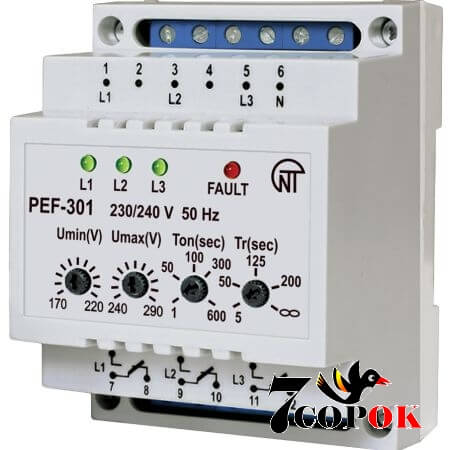 Новатек-Электро ПЭФ-301 16А - трехфазный переключатель фаз