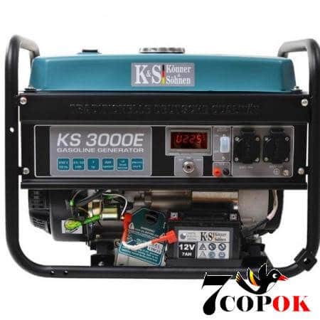 Генератор бензиновий Konner & Sohnen KS 3000E, 2.6 кВт, купить